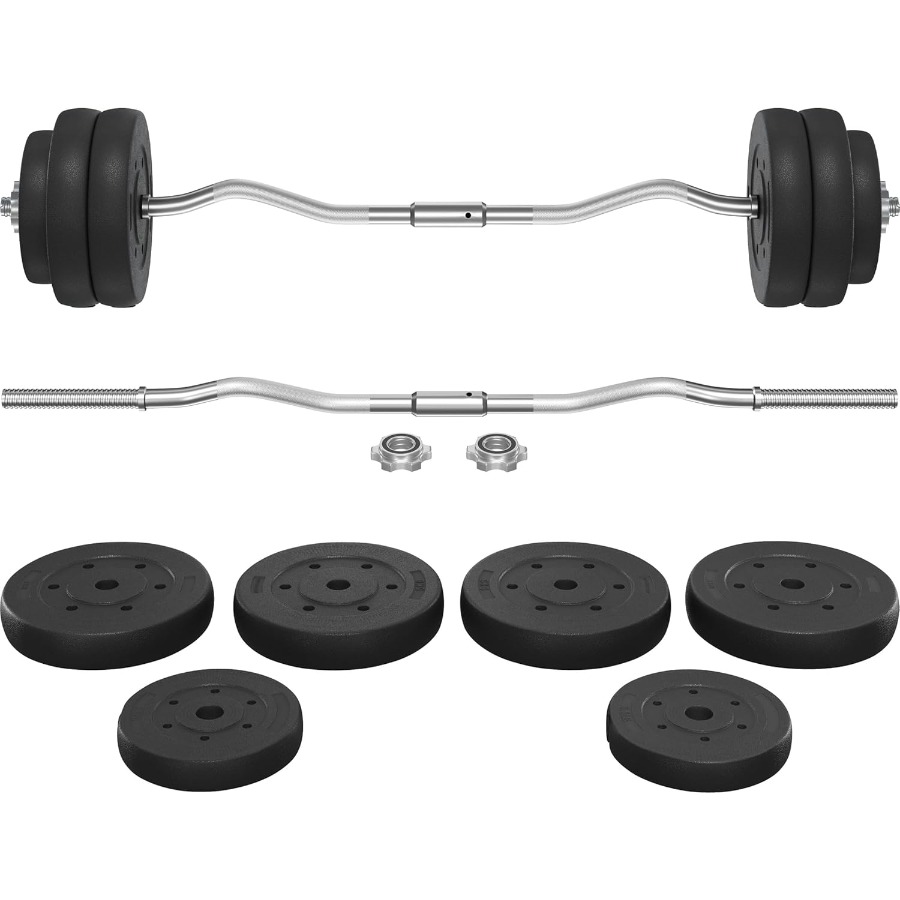 Barbell Curl Bar - Barbell Set Curl Bar and Weights