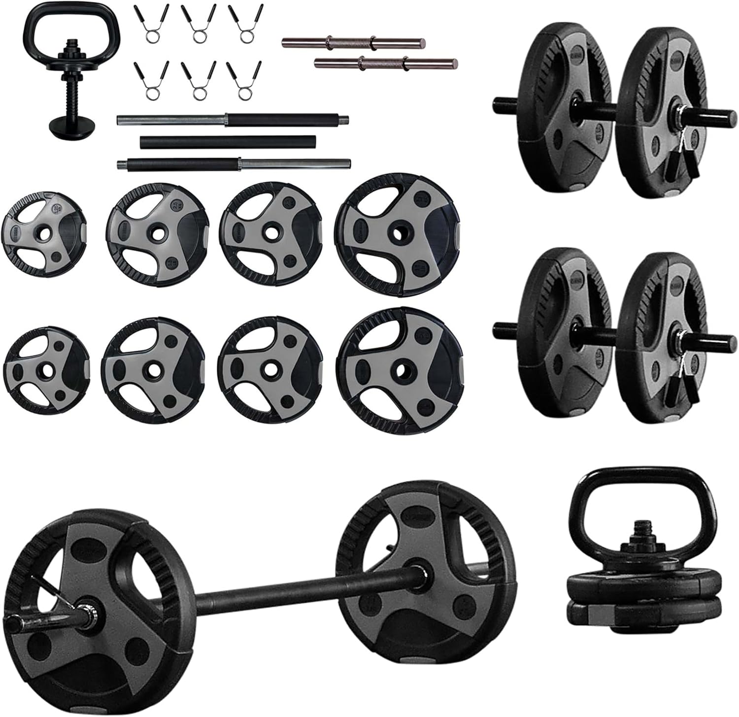Barbell Curl Bar - Adjustable Weight Set for Home Gym