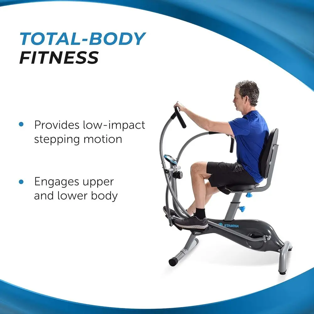 Home Gym Upper Body Workout - Fitness Stepper Machine with Monitor Exercise