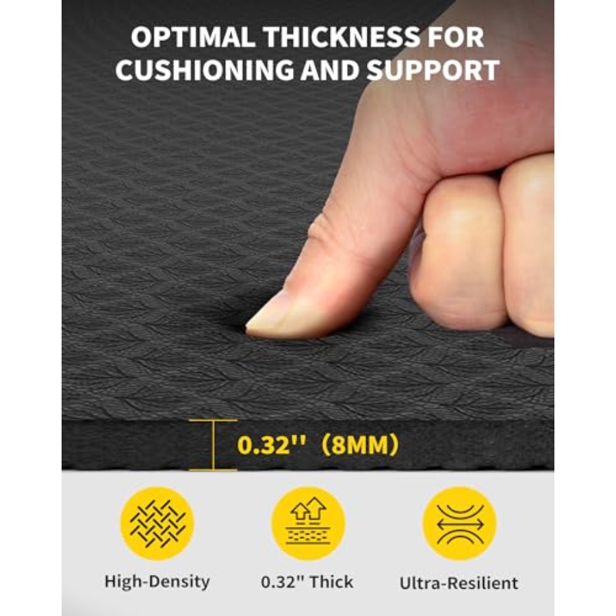 Yoga Mat 72 x 48 Large Workout - огляд і ціна Home Gym In Apartment