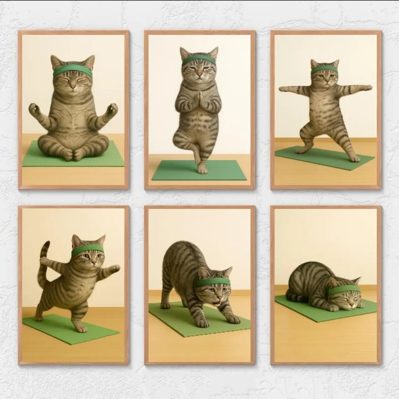 Modern Funny Animals Sports Po - огляд і ціна Home Gym Yoga Room