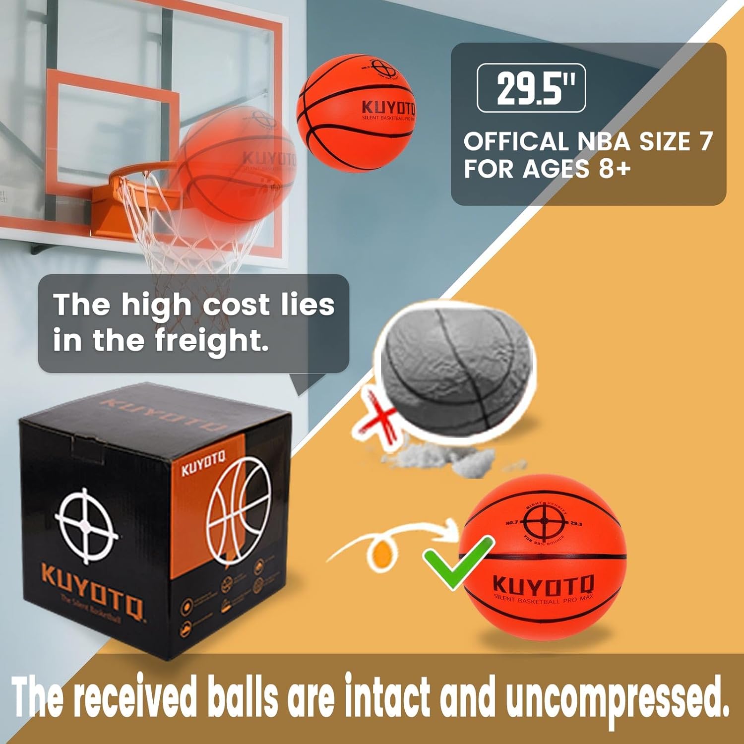 Silent Basketball Size 7 Offic - огляд і ціна Home Gym In Apartment