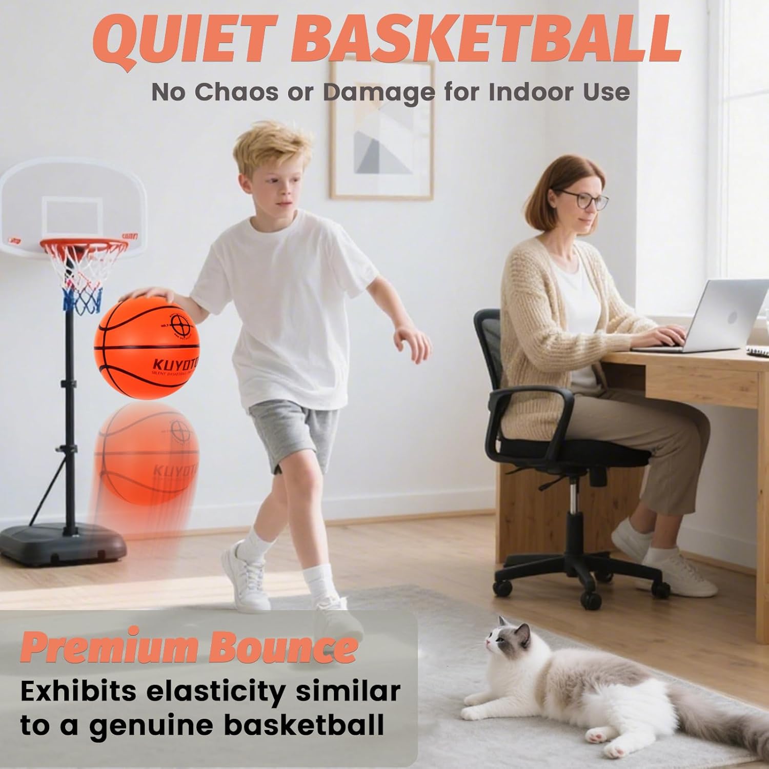 Silent Basketball Size 7 Offic - огляд і ціна Home Gym In Apartment