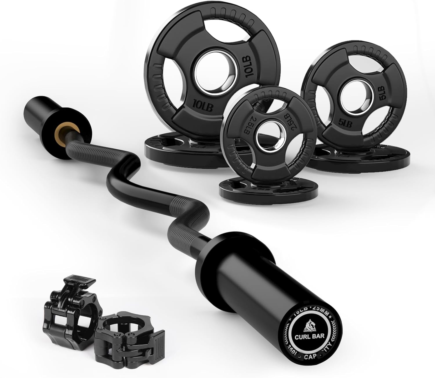 EZ Curl Bar Weight Set, 2 Inch - огляд і ціна Barbell Curl Bar