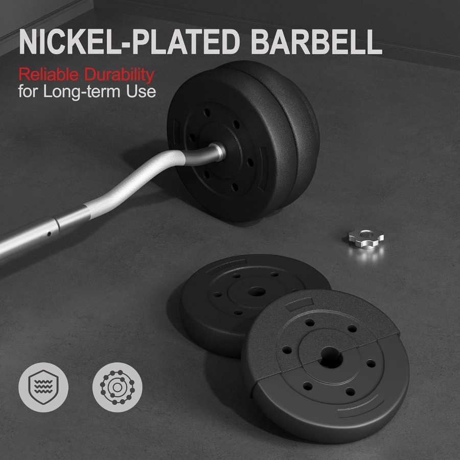 Barbell Set Curl Bar and Weigh - огляд і ціна Barbell Curl Bar