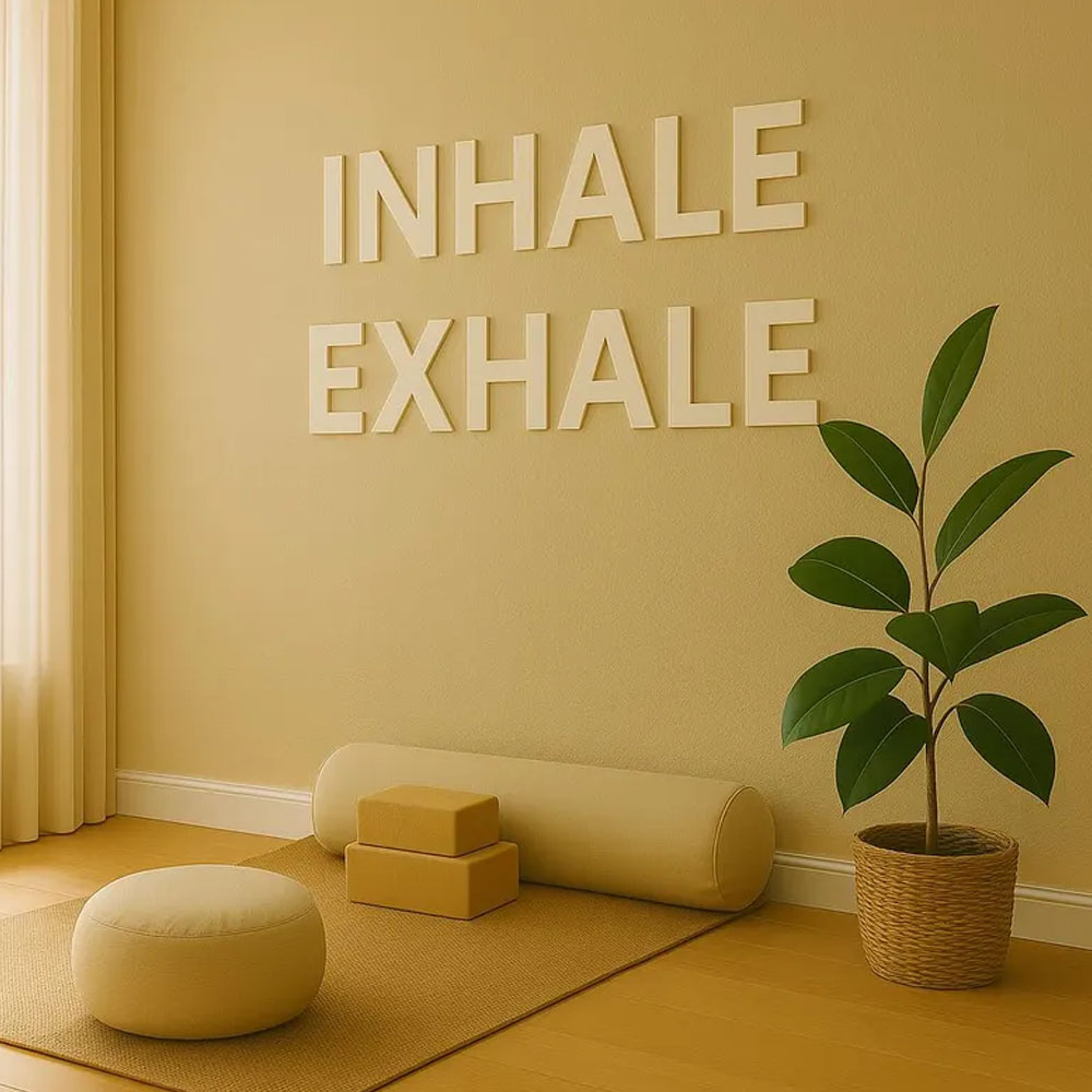 INHALE EXHALE Wall Sign Yoga S - огляд і ціна Home Gym Yoga Room