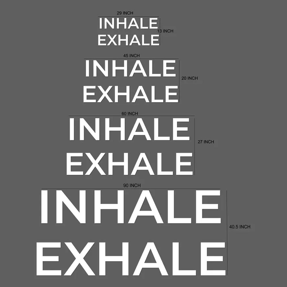 INHALE EXHALE Wall Sign Yoga S - огляд і ціна Home Gym Yoga Room