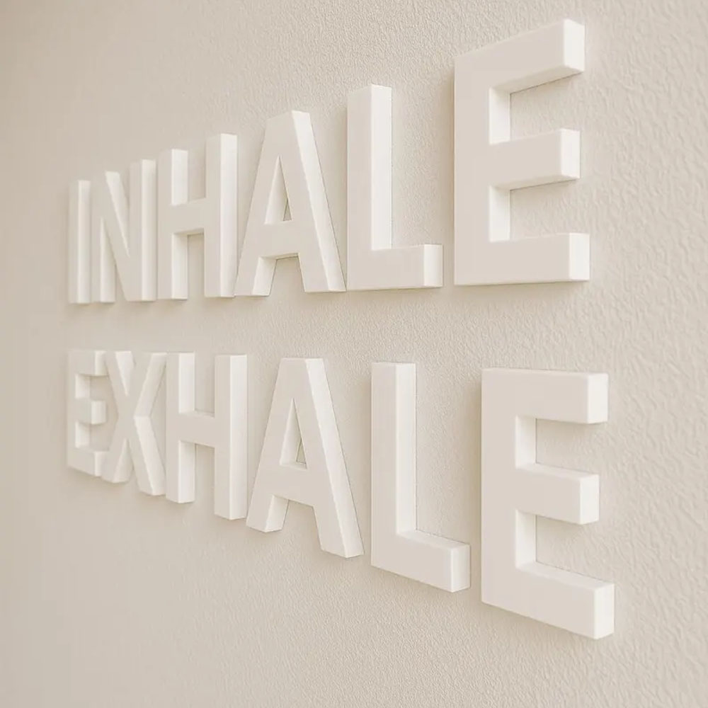 INHALE EXHALE Wall Sign Yoga S - огляд і ціна Home Gym Yoga Room
