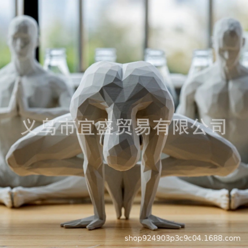 Yoga Man Figurine Minimalist H - огляд і ціна Home Gym Yoga Room