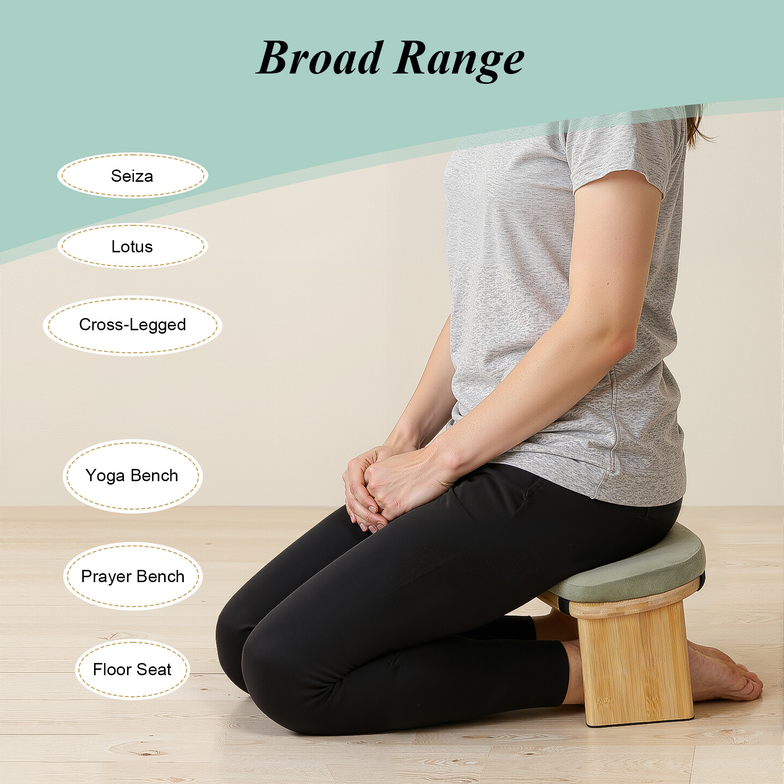 Foldable Meditation Bench, Por - огляд і ціна Home Gym Yoga Room