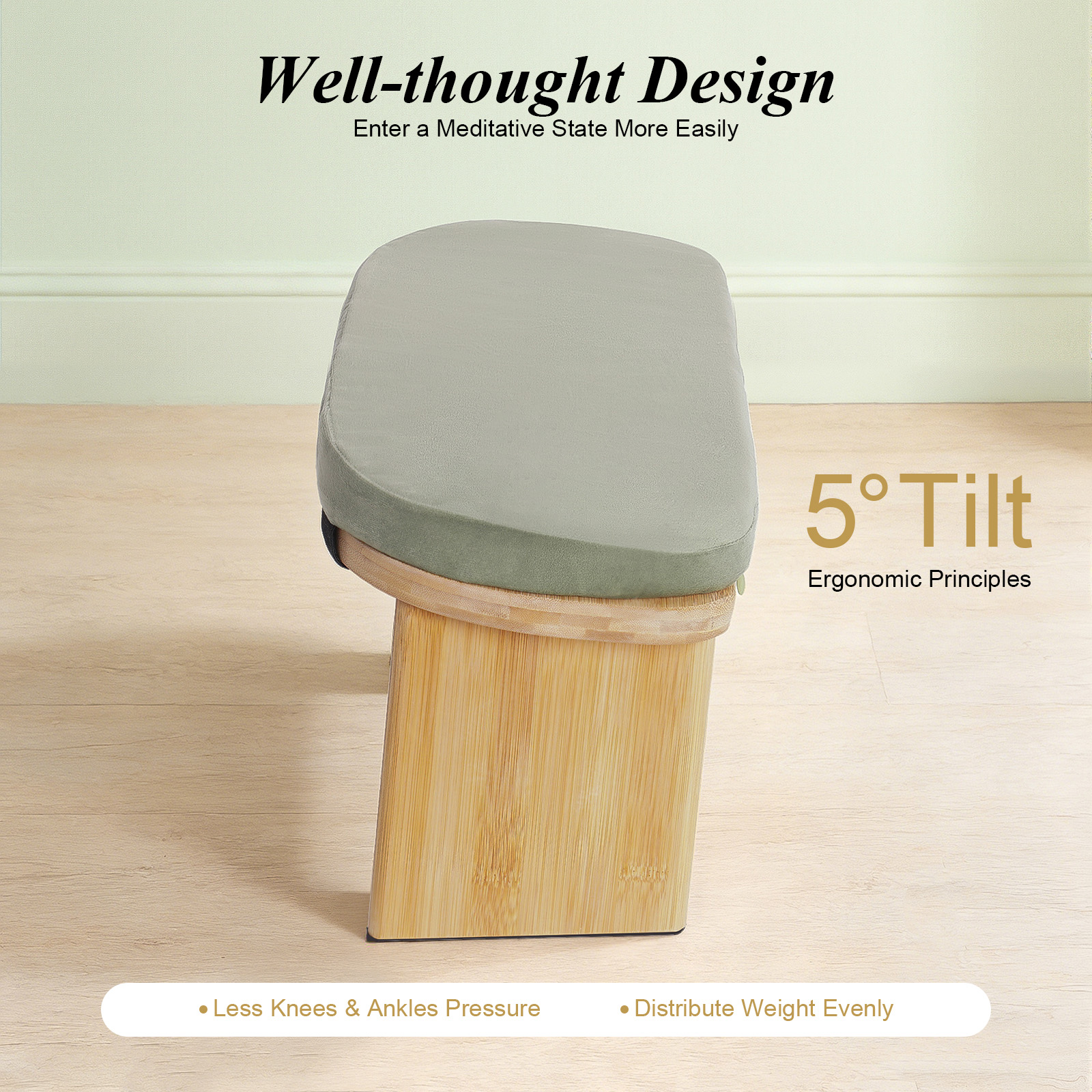 Foldable Meditation Bench, Por - огляд і ціна Home Gym Yoga Room