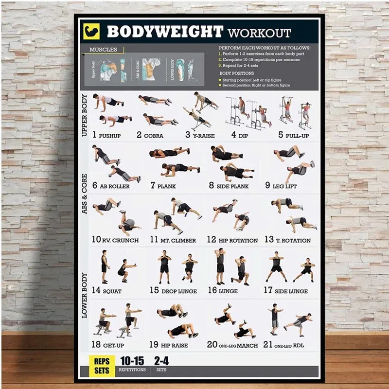 Canvas Painting Dumbbell Worko - огляд і ціна Home Gym Yoga Room