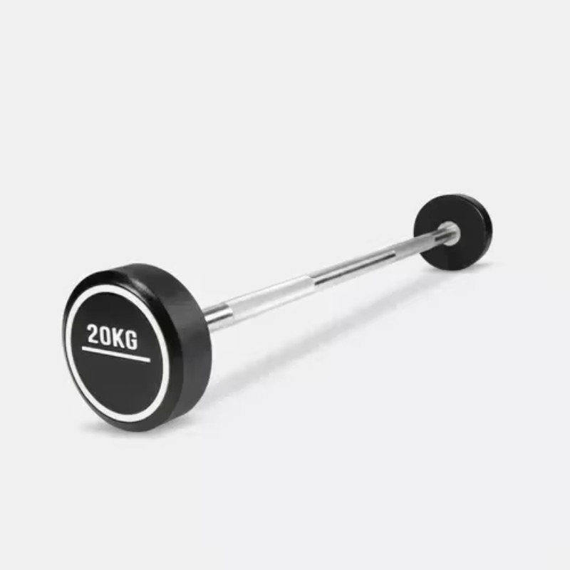 Round Rubber Coated Curl Fixed - огляд і ціна Barbell Curl Bar