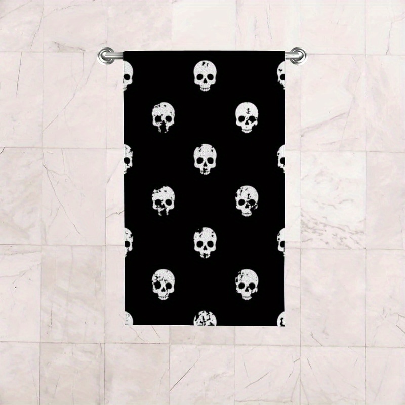 Grunge Skull Pattern Towel Sin - огляд і ціна Home Gym Vibes