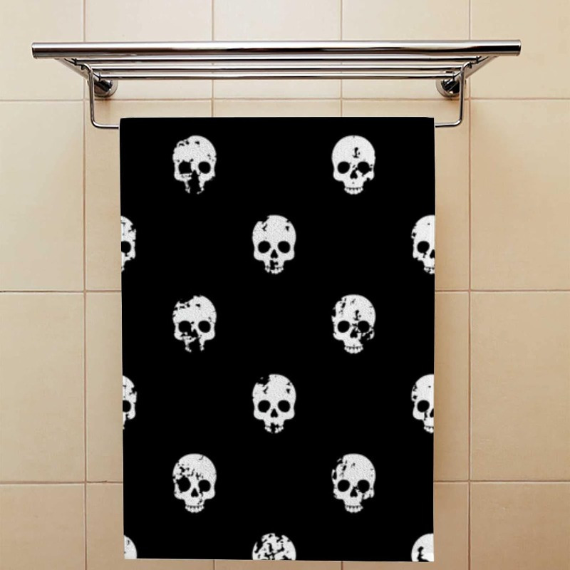 Grunge Skull Pattern Towel Sin - огляд і ціна Home Gym Vibes