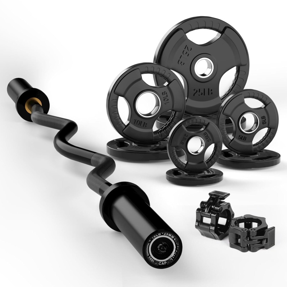 EZ Curl Bar Weight Set, 2 Inch - огляд і ціна Barbell Curl Bar