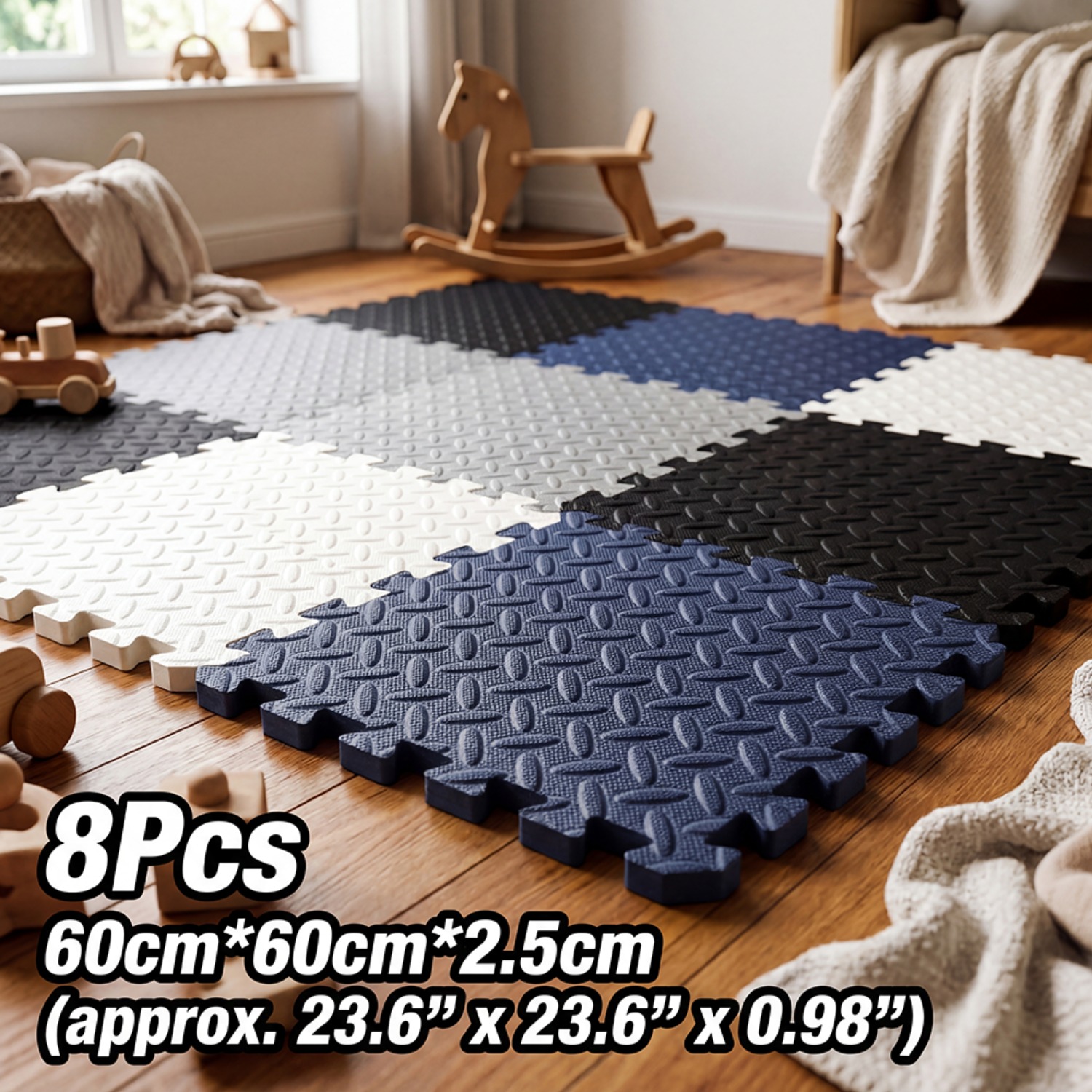 8Pcs 60x60cm EVA Foam Mat Livi - огляд і ціна Home Gym Yoga Room