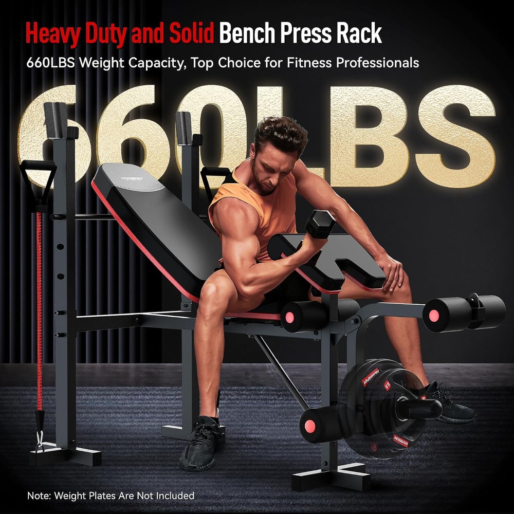 660lb Weight Bench Set with Le - огляд і ціна Barbell Curl Bar