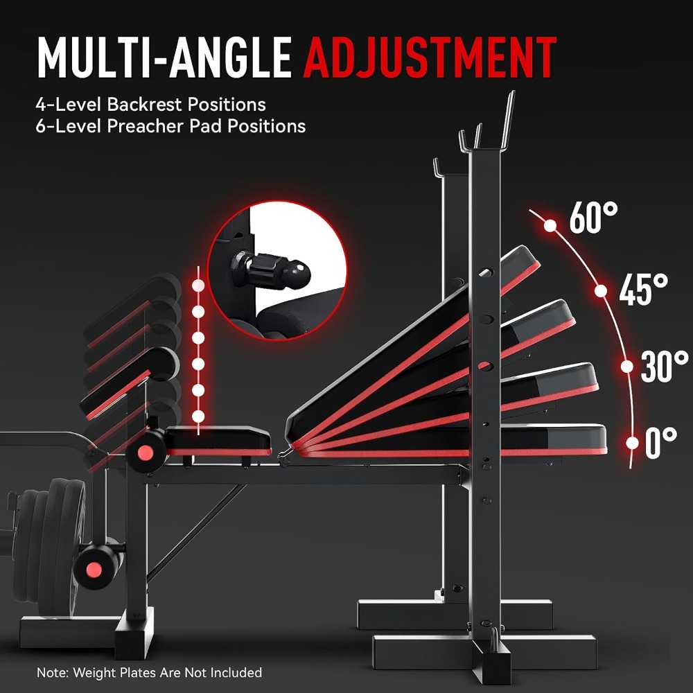 660lb Weight Bench Set with Le - огляд і ціна Barbell Curl Bar