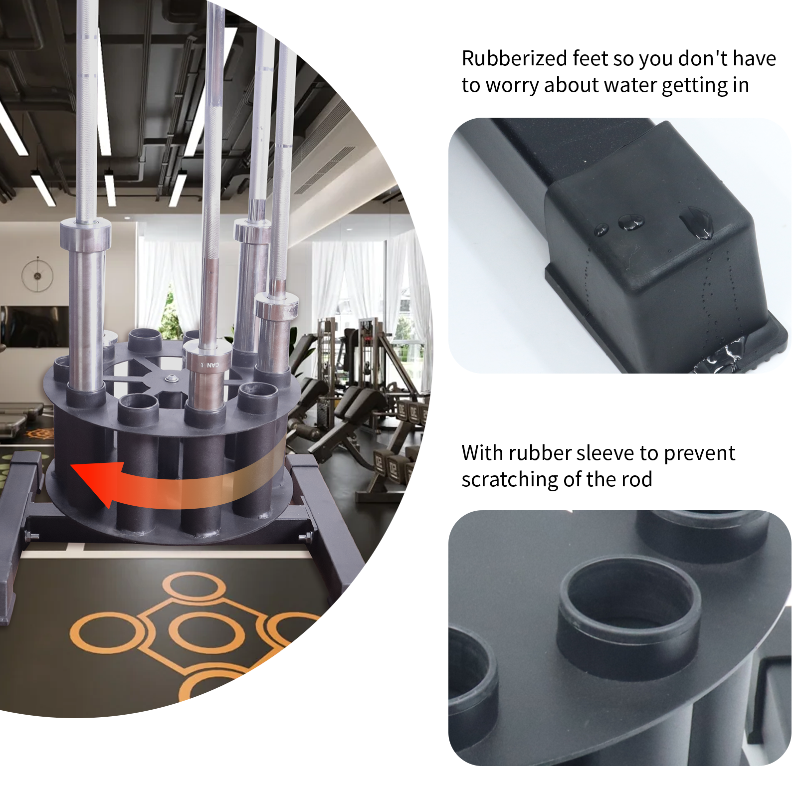 Vertical Rotatable Barbell Sto - огляд і ціна Barbell Curl Bar