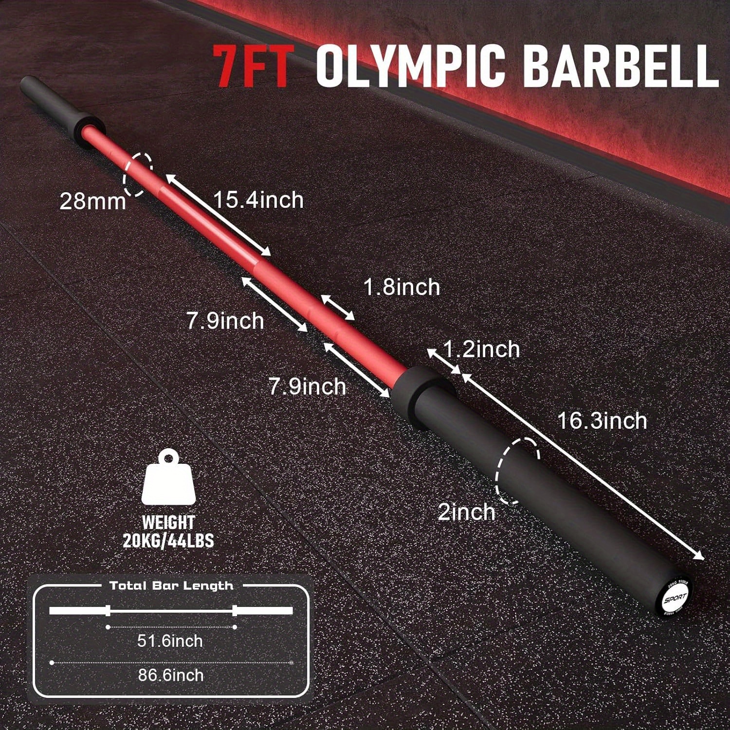 45 Lbs Barbell, 7 Ft Bar For W - огляд і ціна Barbell Curl Bar